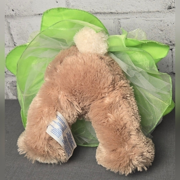 Build a Bear Workshop Bunny with Bendable Ears. Comes in a Tinkerbell Dress - Picture 8 of 9